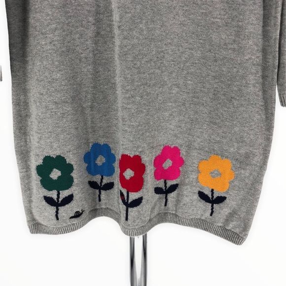 Hanna Andersson Girls Intarsia Pattern Grey Sweater Dress Cotton Girls 10 NWT - Picture 5 of 13